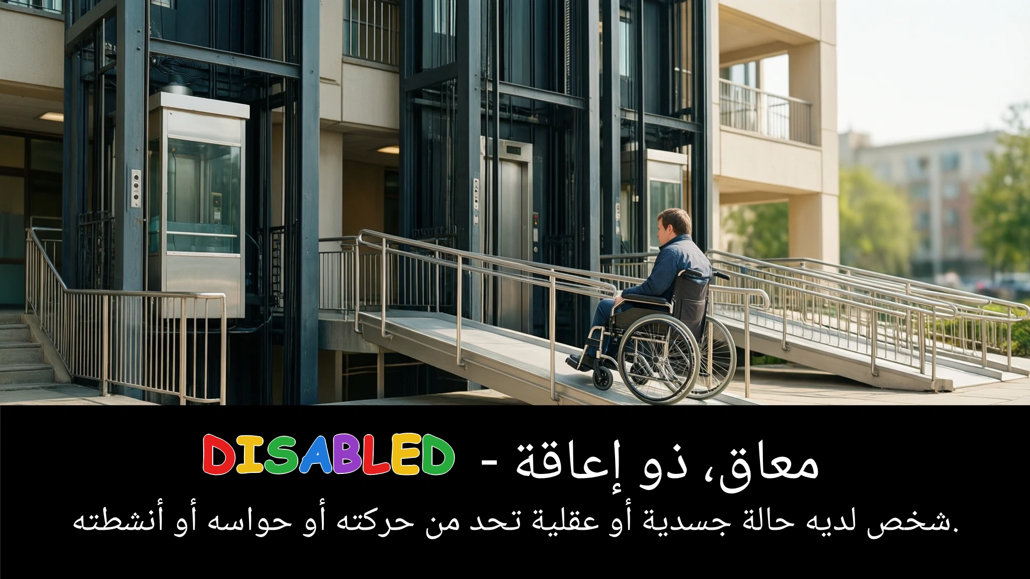 Arabic Illustration for disabled